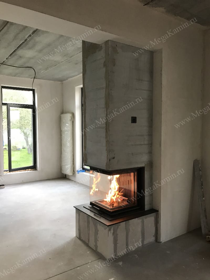 24. Камин трехсторонний топка "АСТОВ"
