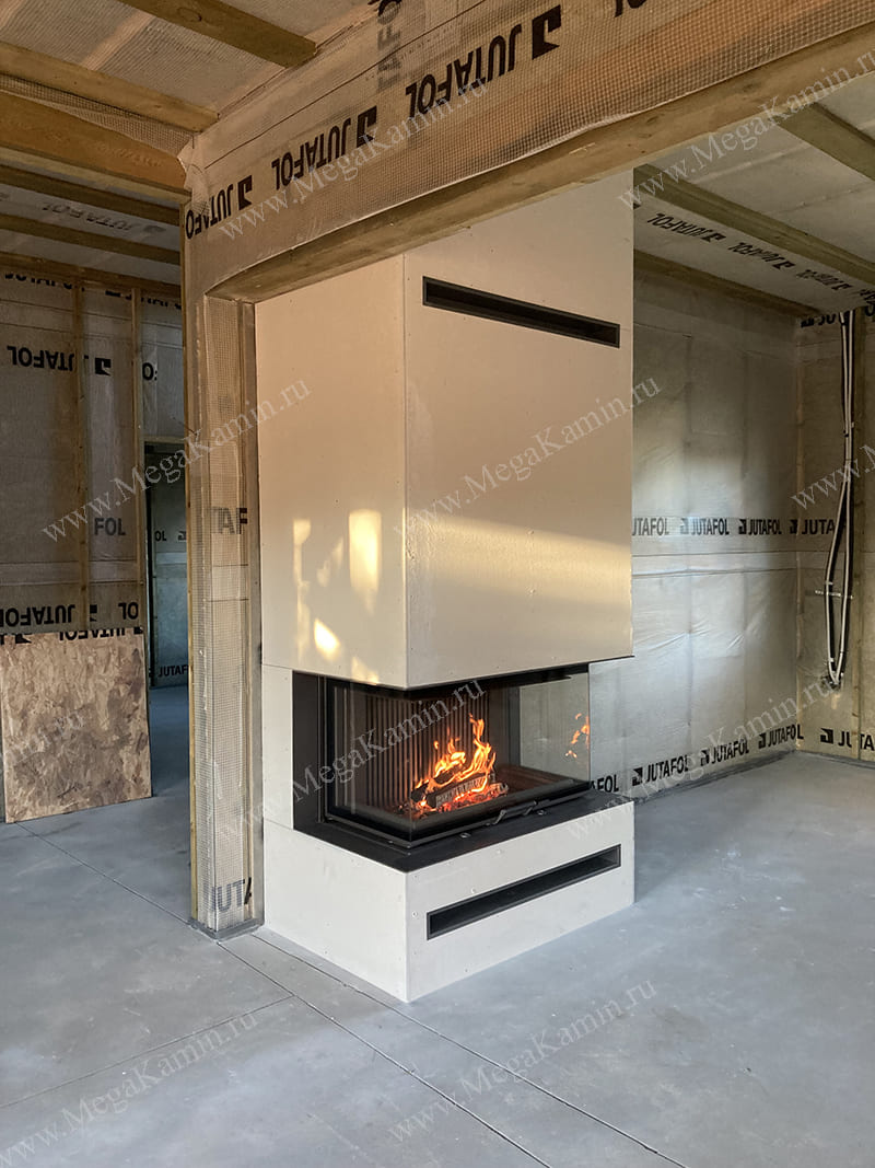 32. Камин пристенный трехсторонний топка "АСТОВ"