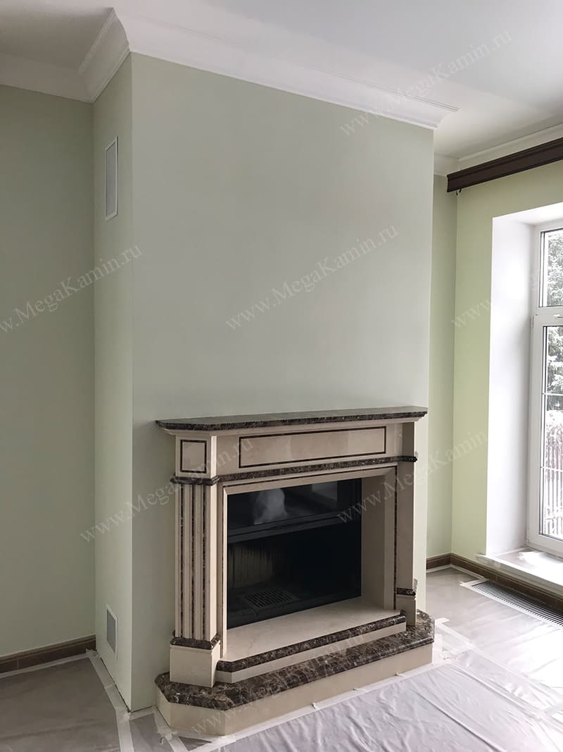 31. Камин с мраморным порталом топка "PIAZZETTA"