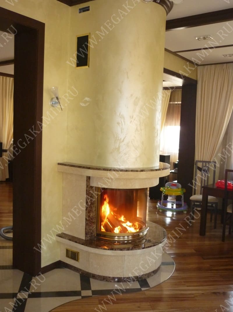 19. Камин центральный топка "SPARTHERM"