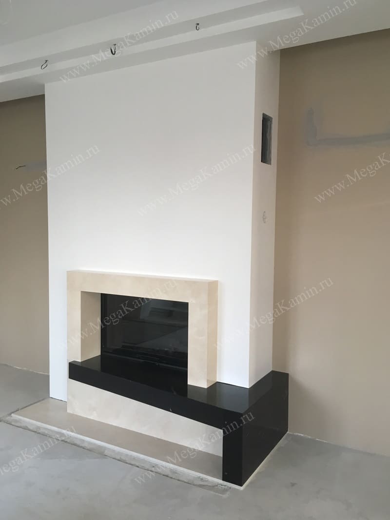 21. Камин пристенный топка "SCHMID"