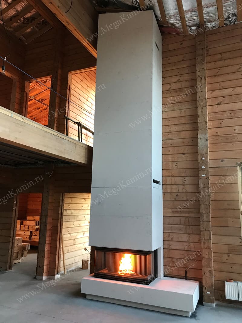8. Камин пристенный трехсторонний топка "АСТОВ"